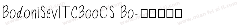 BodoniSevITCBooOS Bo字体转换